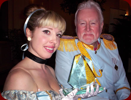 Charlotte with chaperone Kenny Podmore at the Saanich Peninsula Chamber of Commerce's Crystal Awards for Business Excellence.